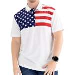 USA Flag Stars and Stripes Polo Shirt Made in the USA Polo Shirt