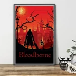 Bloodborne Game Art, minimalist, Bloodborne poster, gaming print, gaming gift, video game art, computer game art, gamer gifts Poster