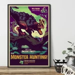 ANCIENT FOREST, Let's Go MONSTER Hunting, Video Game Poster, Monster Hunter Poster, Video Game Art, Gaming Prints, Gaming Poster, Wall Art Poster