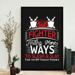 Dungeons and Dragons Poster | DnD Fighter Finding More Ways Than the DM Thought Possible | D&D Gifts for Geeks Poster