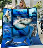 Amazing Shark Blue Blanket