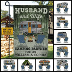 Personalized Camping Partners For Life Customized Flag