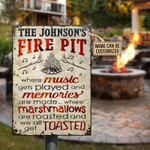 Personalized Camping Fire Pit Get Toasted Customized Classic Metal Signs