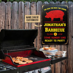 Personalized Grilling The Man The Meat The Legend Metal Signs