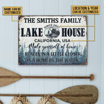 Personalized Lake House Make Yourself The Water Customized Classic Metal Signs