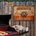 Personalized Grilling Grill Master Customized Classic Metal Signs