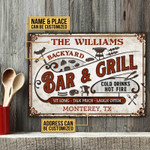 Personalized Grilling Sit Long Talk Much Customized Classic Metal Signs