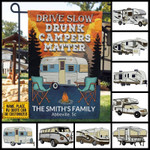 Personalized Camping Retro Making Memories Custom RV Quotes Customized Flag