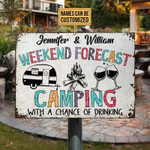 Personalized Camping Chance Of Customized Classic Metal Signs