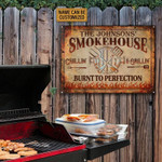Personalized Grilling Burnt To Perfection Customized Classic Metal Signs