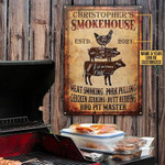 Personalized Grilling Smoke House Meat Smoking Customized Classic Metal Signs