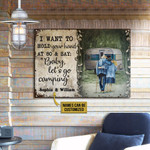 Personalized Camping Baby Let's Go Customized Classic Metal Signs