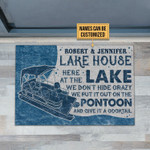 Personalized Pontoon At The Lake Customized Doormat