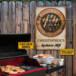 Personalized Grilling Smoke House Got 'Em Customized Classic Metal Signs