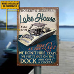 Personalized Jet Boat Lake Crazy Customized Classic Metal Signs