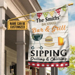Personalized BQQ Grilling Sipping Custom Flag