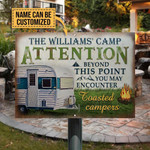 Personalized Camping Attention Campers Customized Classic Metal Signs