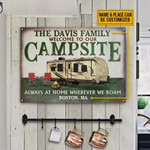 Personalized Camping Travel Trailer Welcome Customized Classic Metal Signs