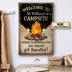 Personalized Camping Get Toasted Customized Classic Metal Signs