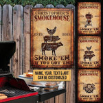 Personalized Grilling Customized Classic Metal Signs
