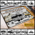 Personalized Camping Map My Queen Customized Doormat