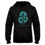 American Flag And The Cross Cervical Cancer Awareness EZ24 3112 Hoodie