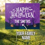 Personalized Custom Family Name Happy Halloween Yard Sign