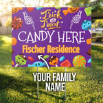 Personalized Trick Or Treat Candy Here Yard Sign