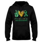 Kidney Disease Awareness Peace Love Cure EZ14 3112 Hoodie