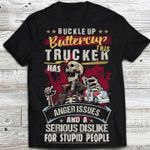 Trucker Skeleton Tshirt Buckle Up Buttercup