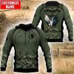 Personalized Rooster Soldier 3D Hoodie