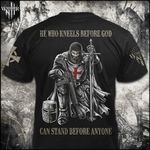 Jesus Veteran T-shirt He Who Kneels Before God PAN3TS0026