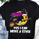 Yes I Can Drive A Stick Unicorn Halloween Tshirt