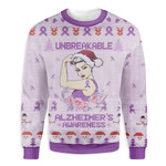 Alzheimer's Awareness Unbreakable Xmas EZ01 1910 All Over Print Sweatshirt