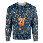 Golden Reindeer Christmas EZ24 1010 All Over Sweatshirt