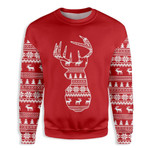 Ugly Christmas Pattern Reindeer EZ20 0910 All Over Print Sweatshirt