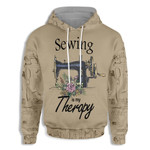 Sewing Is My Therapy EZ15 1910 All Over Print Hoodie