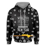 Christmas Message Written On Chalkboard EZ14 1910 All Over Print Hoodie