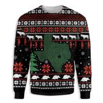 Ugly Christmas Texas Longhorn Bluebonnet Armadillo EZ12 3010 All Over Print Sweatshirt