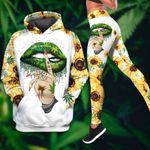 Cannabis Lip Sunflower 3D Hoodie And Leggings PAN3DSET0067