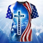 Jesus Cross Lion T-shirt Jesus Is My Savior American