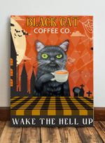 Black Cat Coffee Co Canvas Wall Art Wake The Hell Up