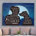 Dog Lover Dachshund Canvas Wall Art I'll Never Put You In Shelter