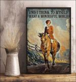 Riding Horse Canvas Wall Art And I Think To Myself What A Wonderful