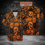 Personalized Halloween Gift Skull Pumpkin Shirt