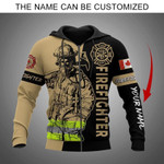 Personalized Firefighter Canadian 3D Hoodie Proud Fire