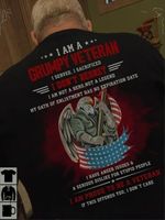 Grumpy Veteran T-shirt I Served I Sacrified I Donb't Regret