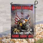 Patriot Day Firefighter Garden Flag Never Forget All Gave Some