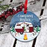 Camping Bestie Christmas Ornament