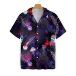 Bright Night Galaxy With Jellyfishes Hawaiian Shirt